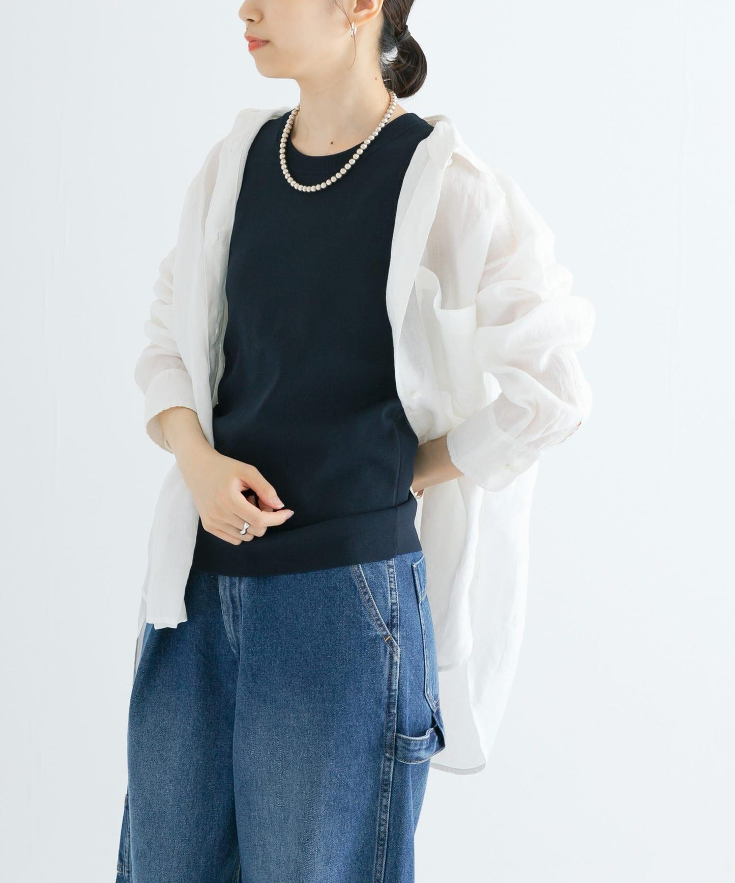 細針織 無袖 針織上衣