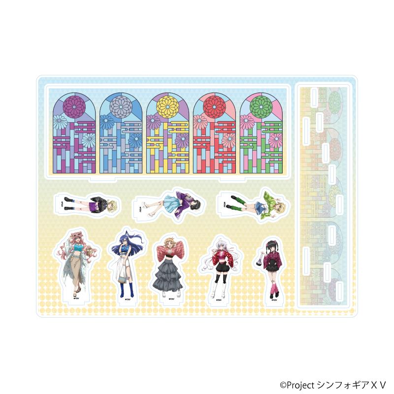 戦姬絶唱シンフォギアXV（戰姬絕唱Symphogear XV） 02款 亞克力場景立牌 集合設計 和服×Y2K Ver.