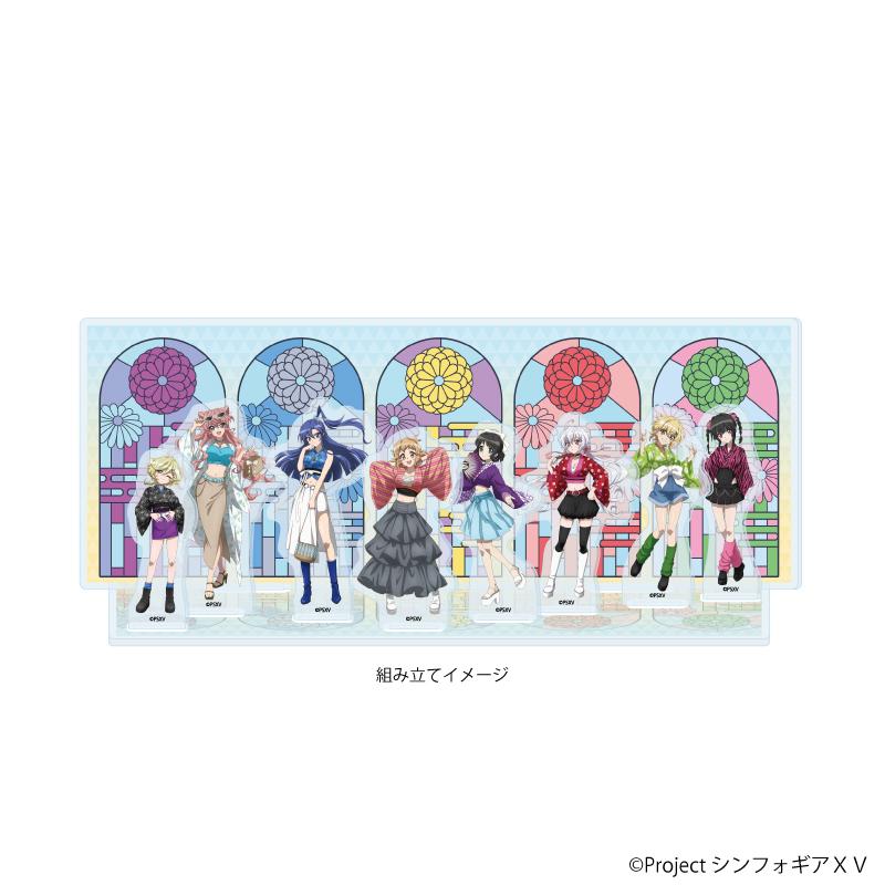 戦姬絶唱シンフォギアXV（戰姬絕唱Symphogear XV） 02款 亞克力場景立牌 集合設計 和服×Y2K Ver.