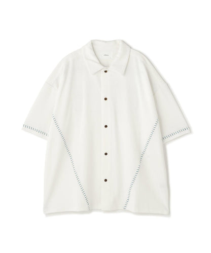 卡爾澤梯形走線 s/s 開襟襯衫