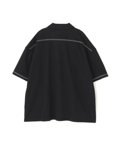 卡爾澤梯形走線 s/s 開襟襯衫