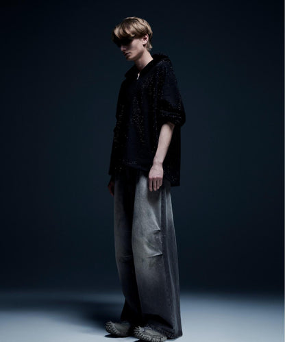 DankeSchon 12oz 水洗做舊 寬鬆 牛仔褲 BAGGY JEANS FADE款