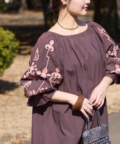 Aguni 2WAY 蓬鬆廓形 刺繡 連衣裙