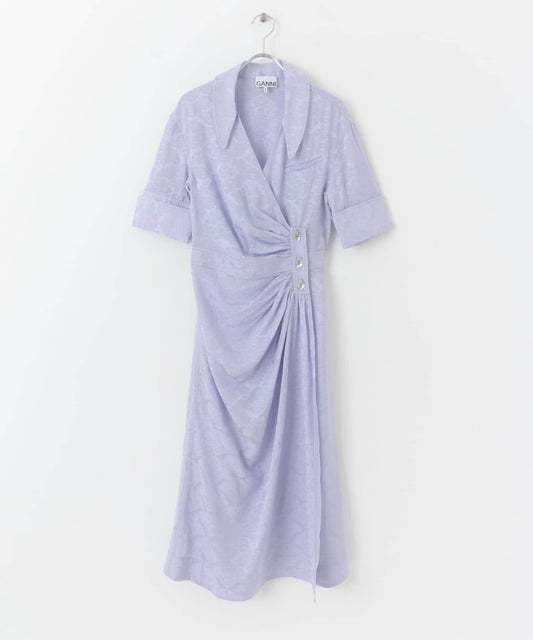 GANNI Viscose Jacquard One-Piece 連衣裙
