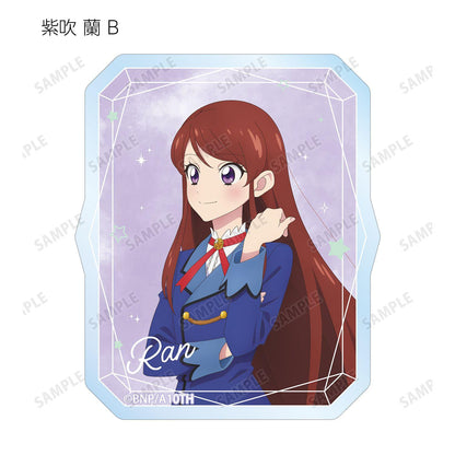 アイカツ！ 10th STORY ～未來へのSTARWAY～（偶像活動！10th STORY ～通往未來的STARWAY～） 新繪版 第一期 歩み 隨機異形貼紙 12包整盒