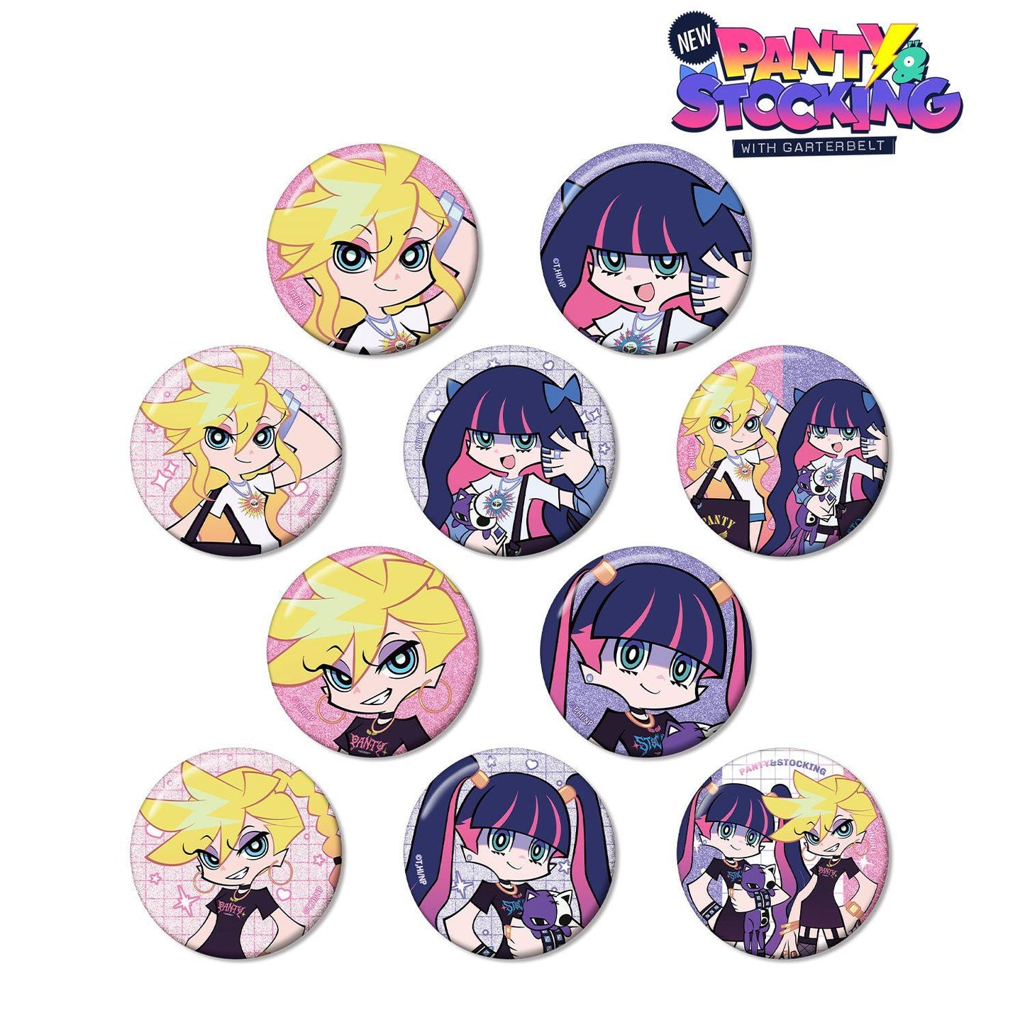 New PANTY ＆ STOCKING with GARTERBELT 新繪Model ver. 閃粉徽章 完整盒（10包入）