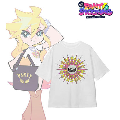 New PANTY ＆ STOCKING with GARTERBELT（吊帶襪天使） パンティ 模特ver. 寬鬆版T恤 A款 中性