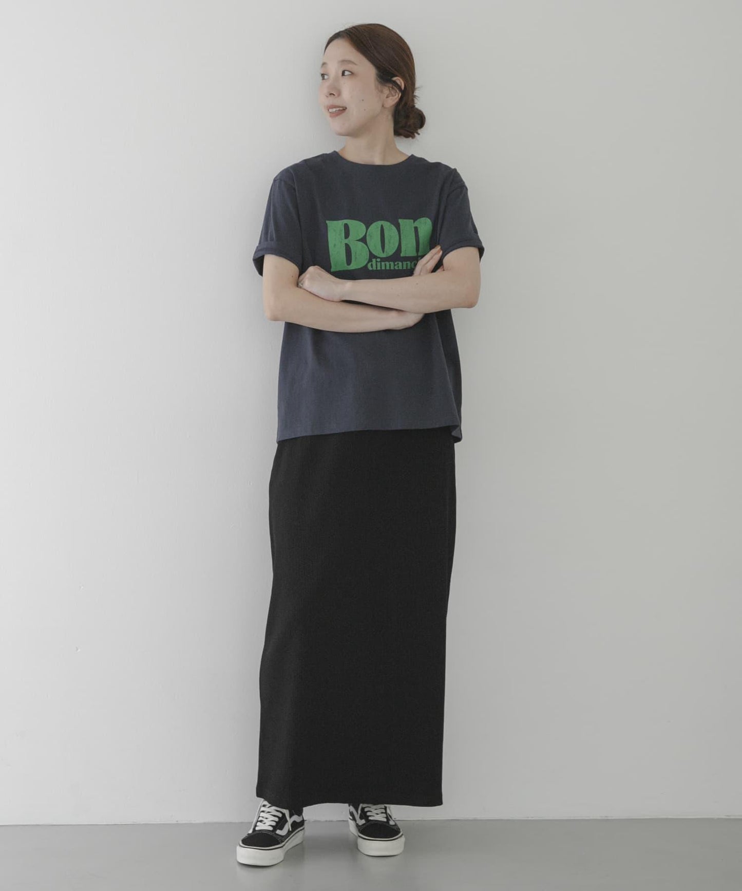 接觸冷感羅紋修身半身裙
