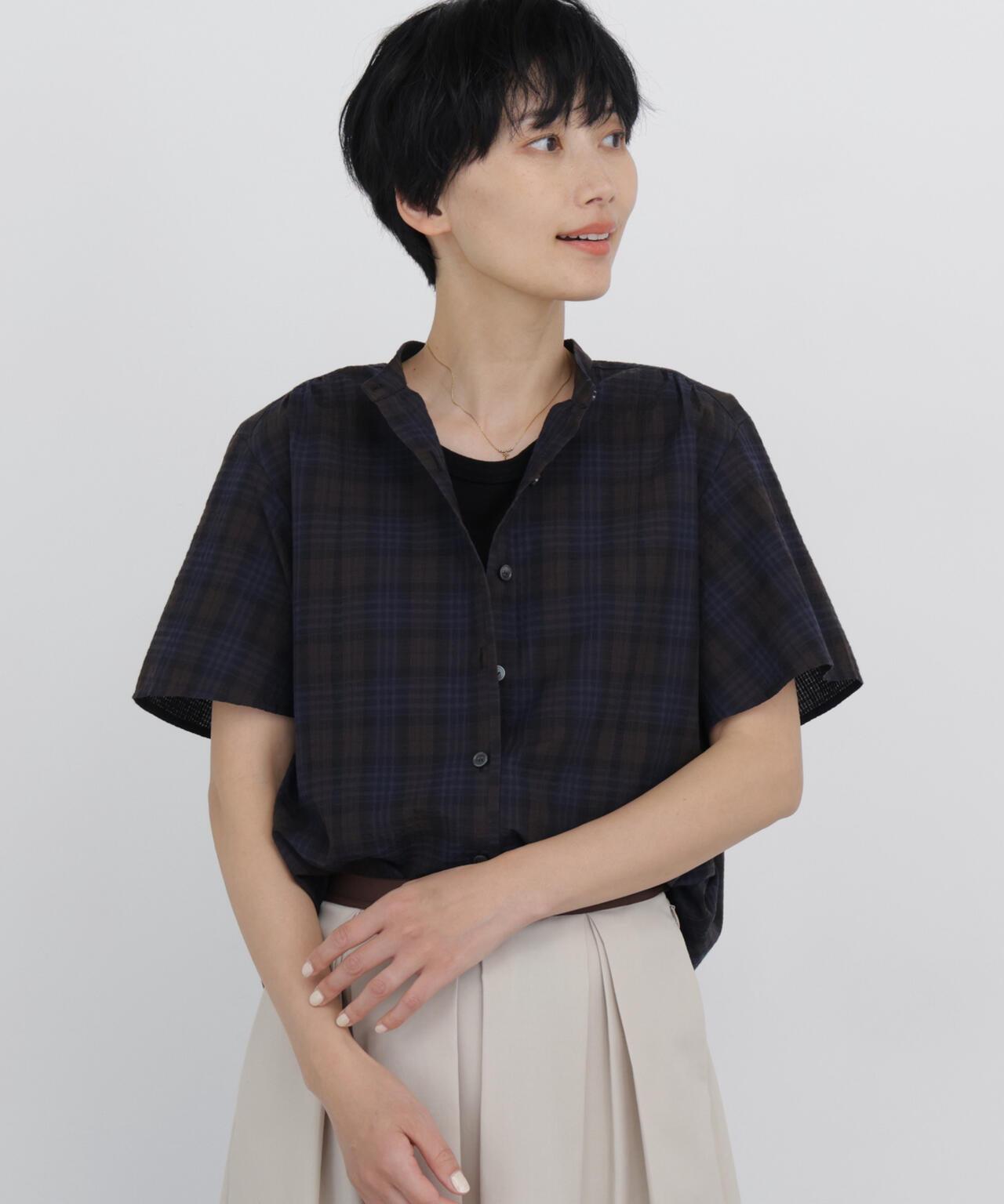 先染泡泡紗襯衫