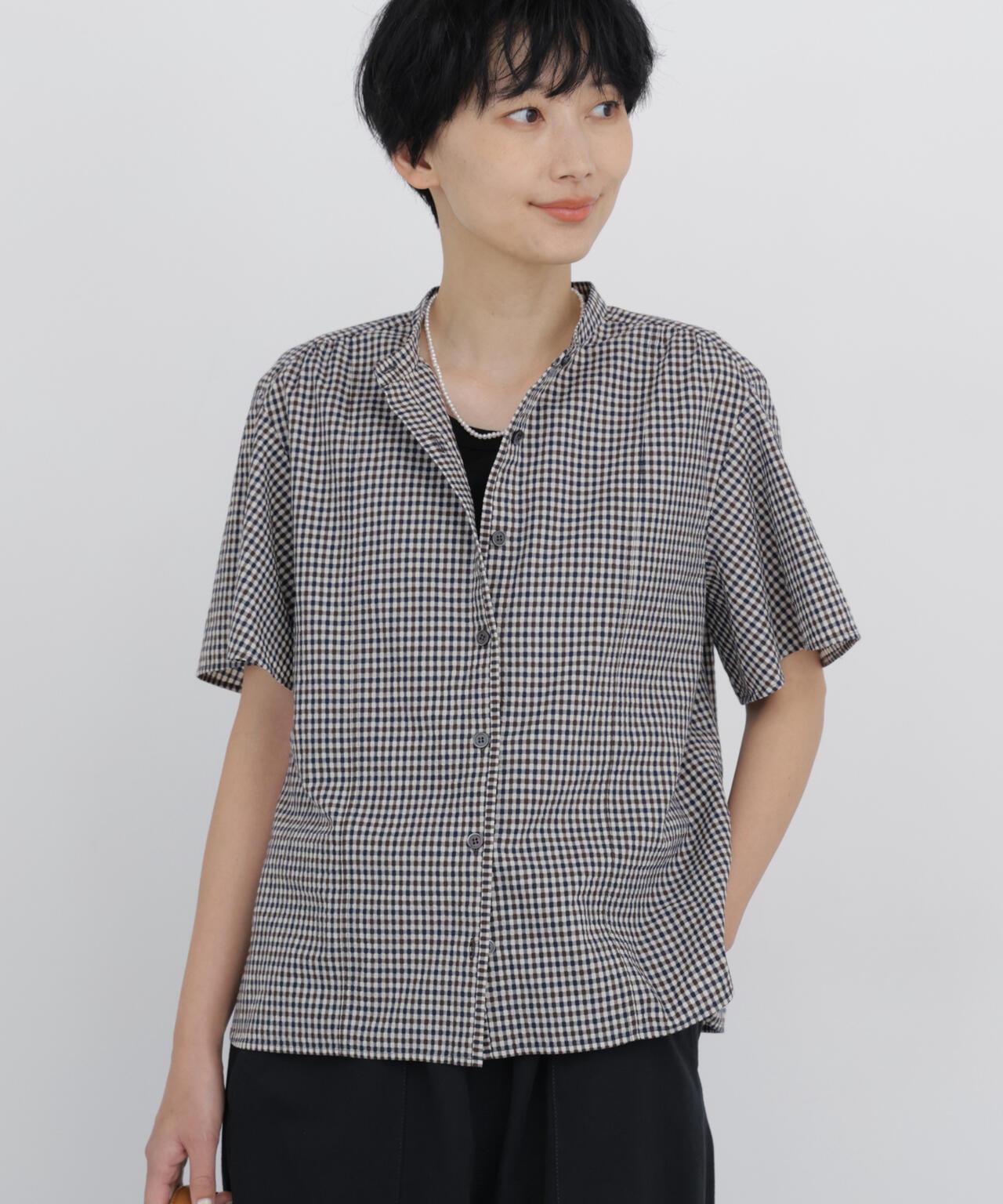 先染泡泡紗襯衫