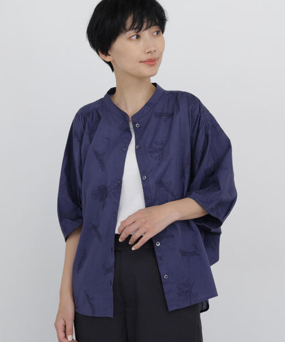 印度植物刺繡 ブッグ 女襯衫