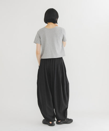 透視寬腿休閒褲
