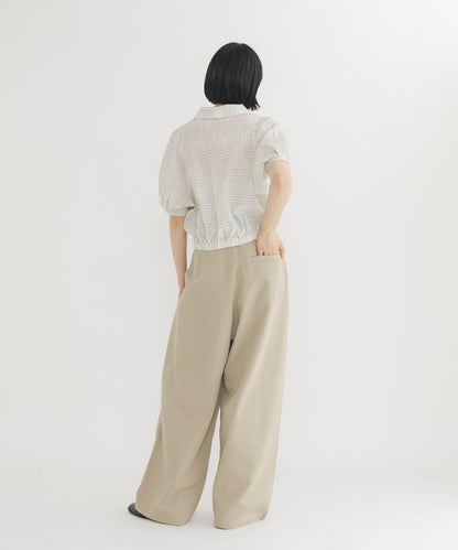 打褶 WIDE 闊腿褲