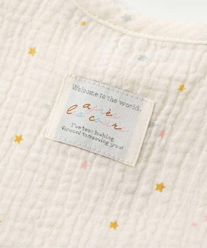 滿印紗布 2way 嬰兒連體衣