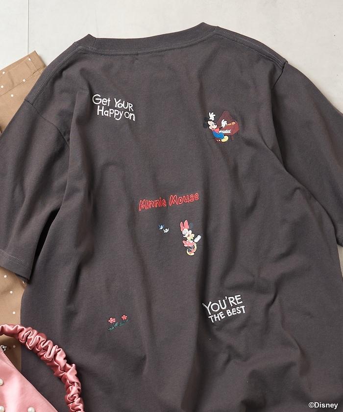 MICKEY MOUSE（米老鼠） 復古滿版刺繡T恤