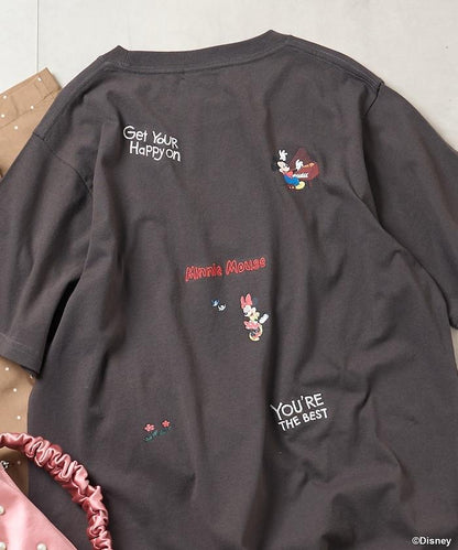MICKEY MOUSE（米老鼠） 復古滿版刺繡T恤