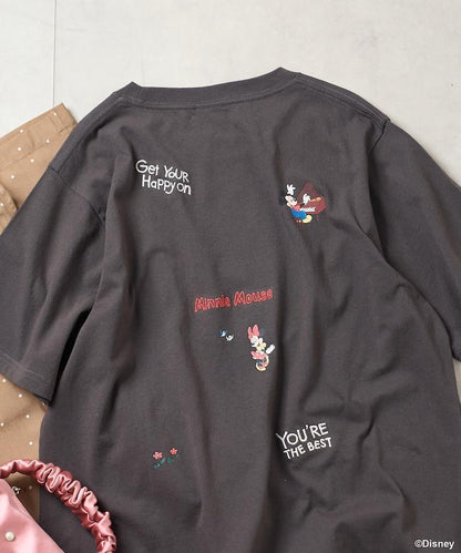 MICKEY MOUSE（米老鼠） 復古滿版刺繡T恤
