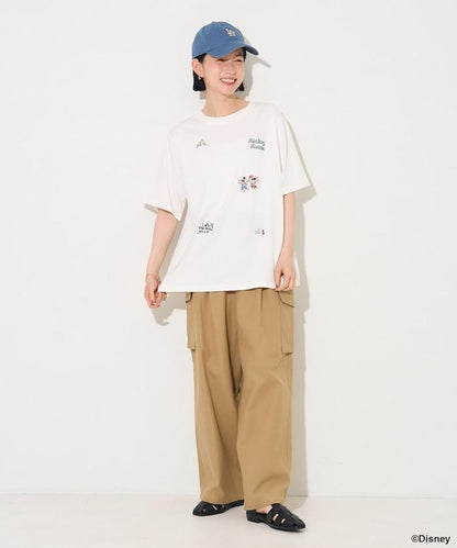 MICKEY MOUSE（米老鼠） 復古滿版刺繡T恤