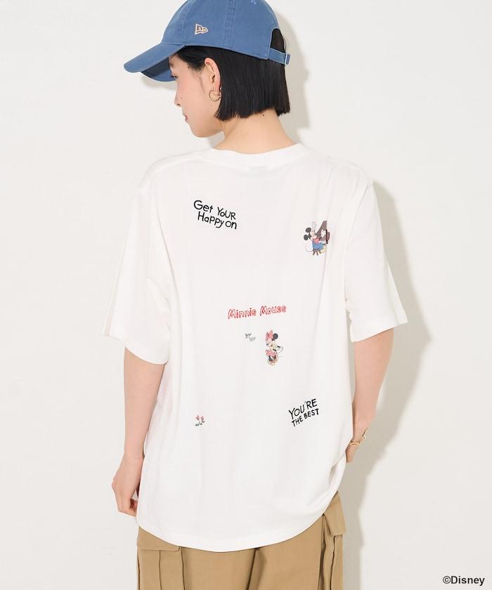 MICKEY MOUSE（米老鼠） 復古滿版刺繡T恤