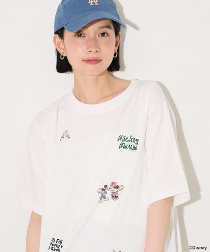MICKEY MOUSE（米老鼠） 復古滿版刺繡T恤