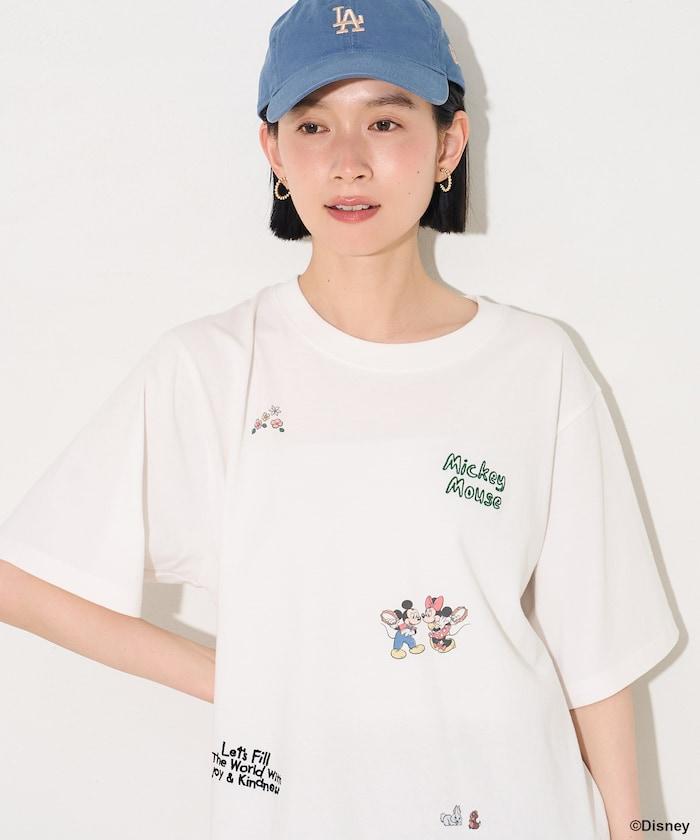 MICKEY MOUSE（米老鼠） 復古滿版刺繡T恤