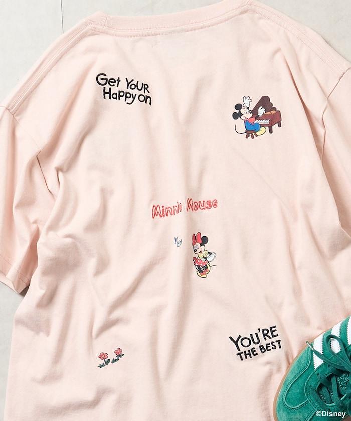 MICKEY MOUSE（米老鼠） 復古滿版刺繡T恤