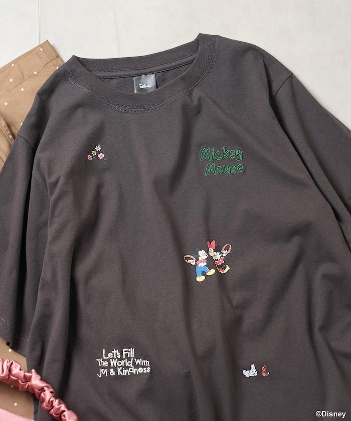 MICKEY MOUSE（米老鼠） 復古滿版刺繡T恤