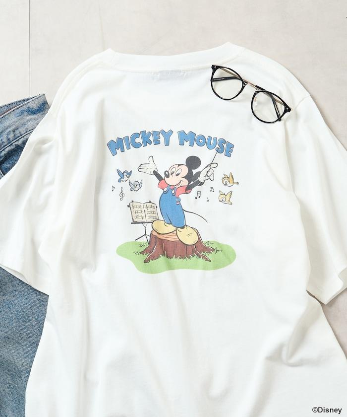 MICKEY MOUSE（米老鼠） 復古背面印花T恤