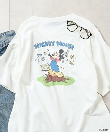 MICKEY MOUSE（米老鼠） 復古背面印花T恤