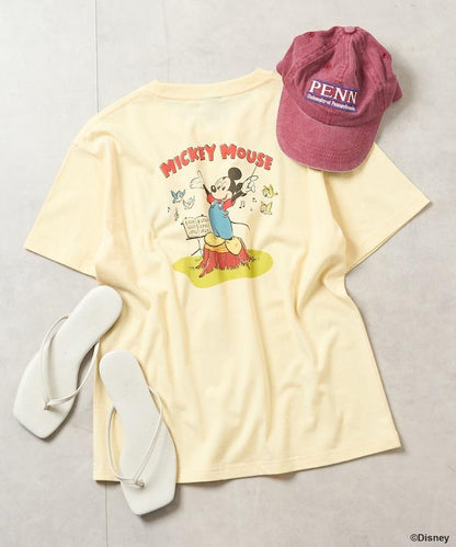 MICKEY MOUSE（米老鼠） 復古背面印花T恤