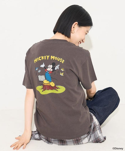 MICKEY MOUSE（米老鼠） 復古背面印花T恤