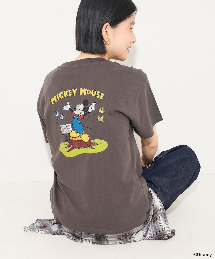 MICKEY MOUSE（米老鼠） 復古背面印花T恤