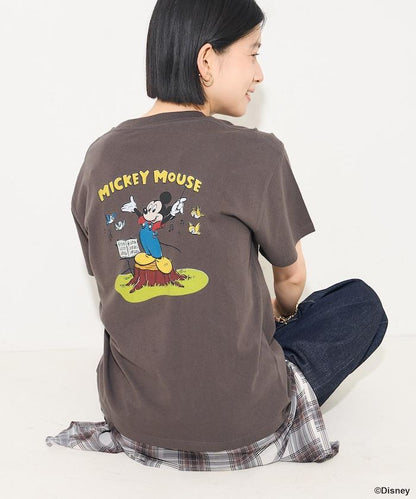 MICKEY MOUSE（米老鼠） 復古背面印花T恤