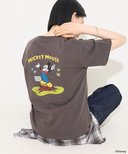MICKEY MOUSE（米老鼠） 復古背面印花T恤