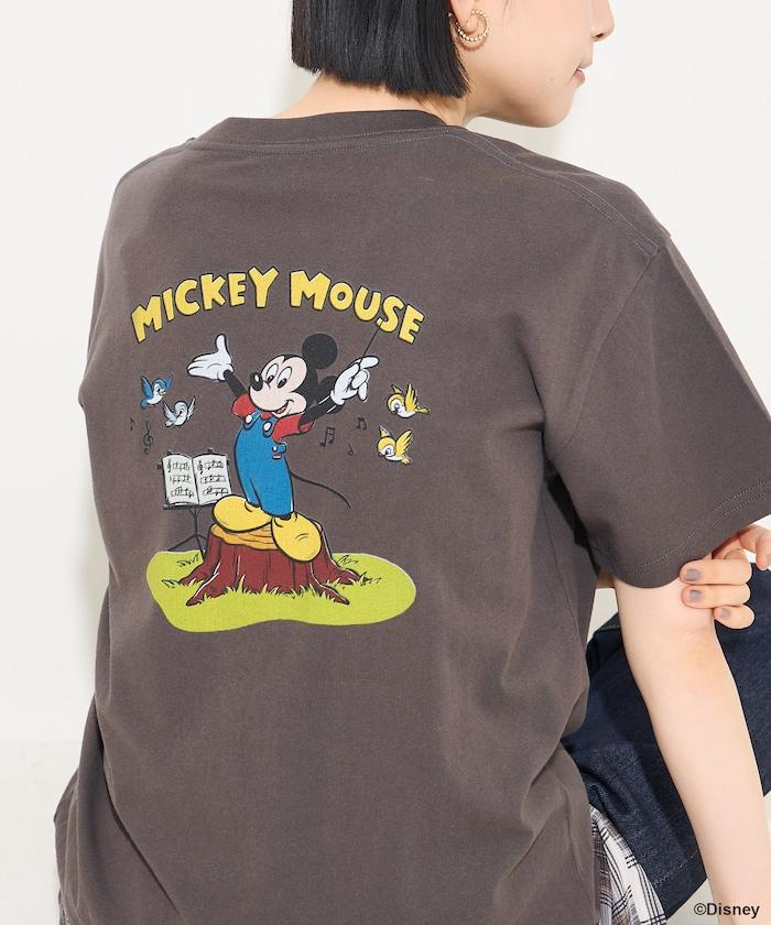 MICKEY MOUSE（米老鼠） 復古背面印花T恤