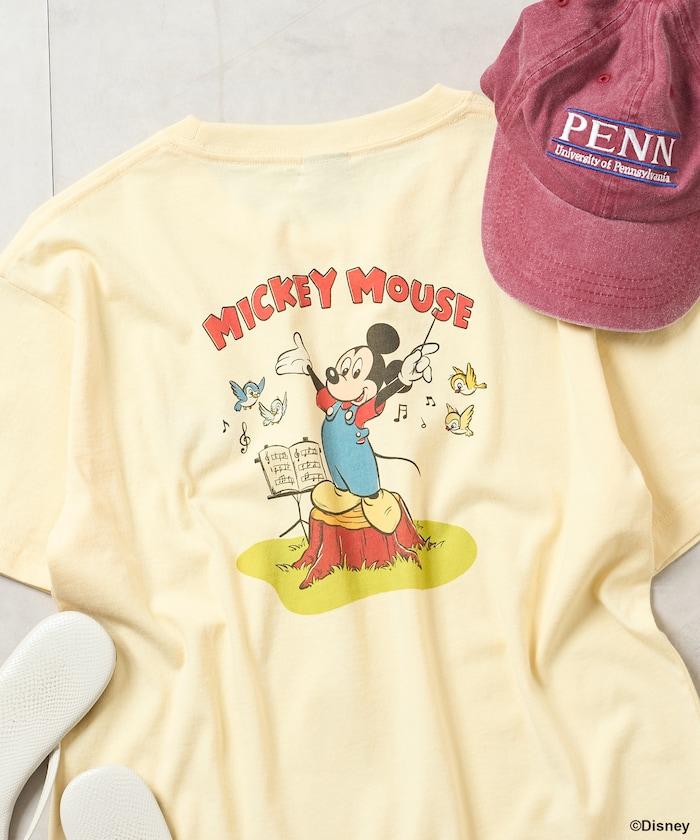 MICKEY MOUSE（米老鼠） 復古背面印花T恤