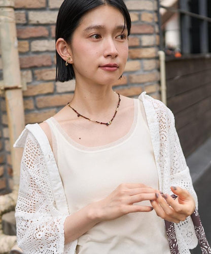 透紗邊飾背心