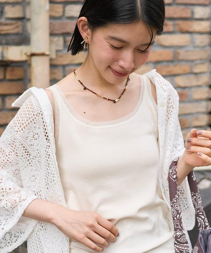 透紗邊飾背心