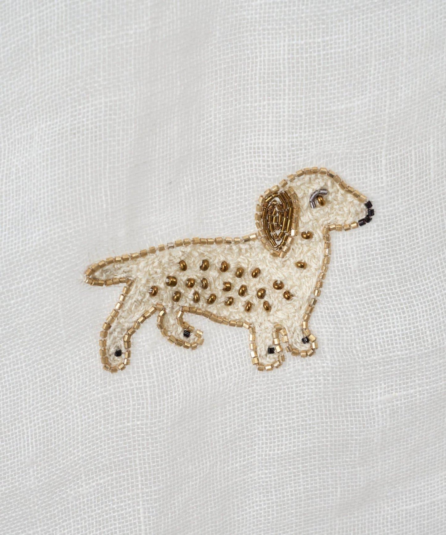 狗刺繡 披肩