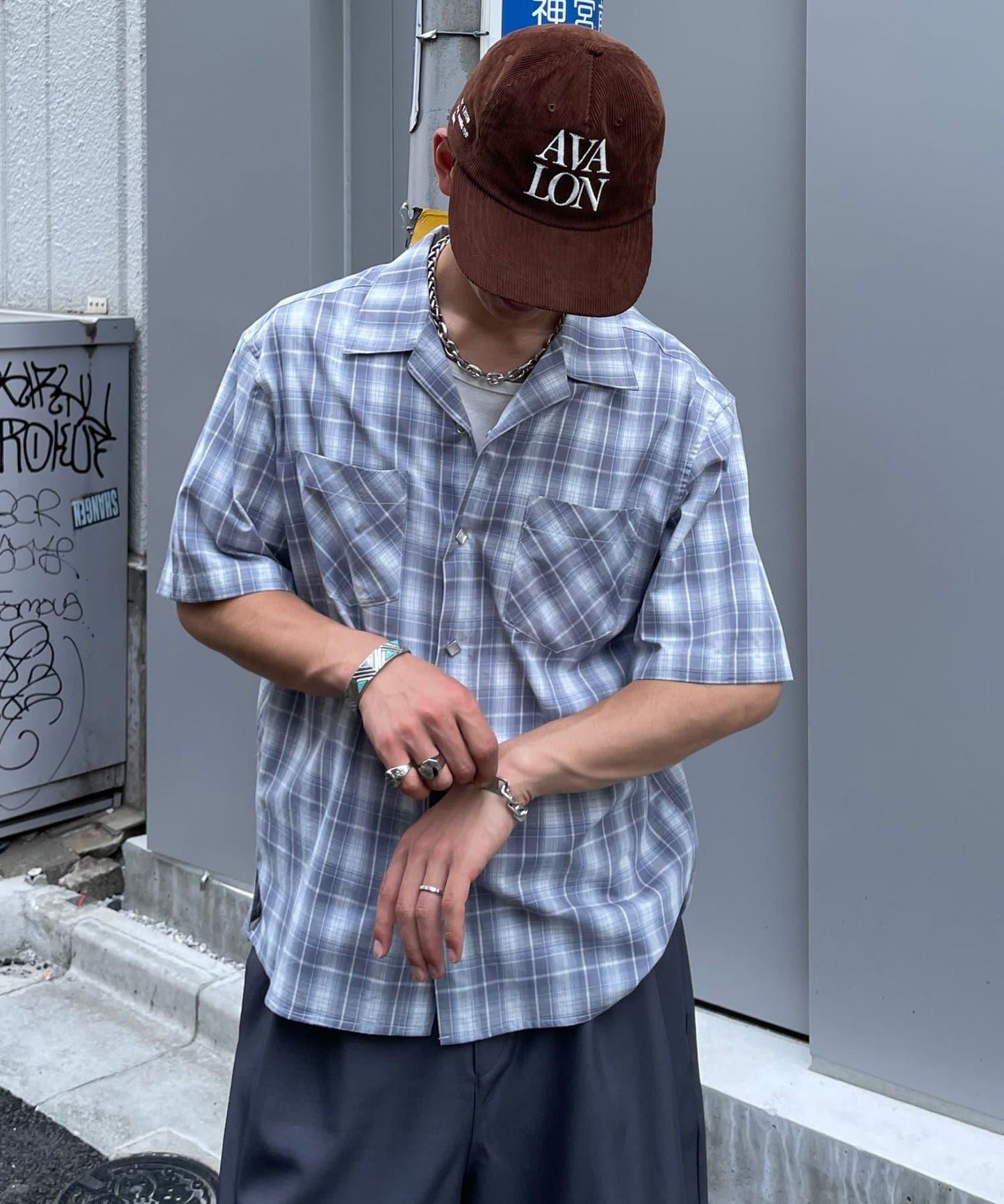 Ciaopanic 鉚釘紐扣格紋襯衫