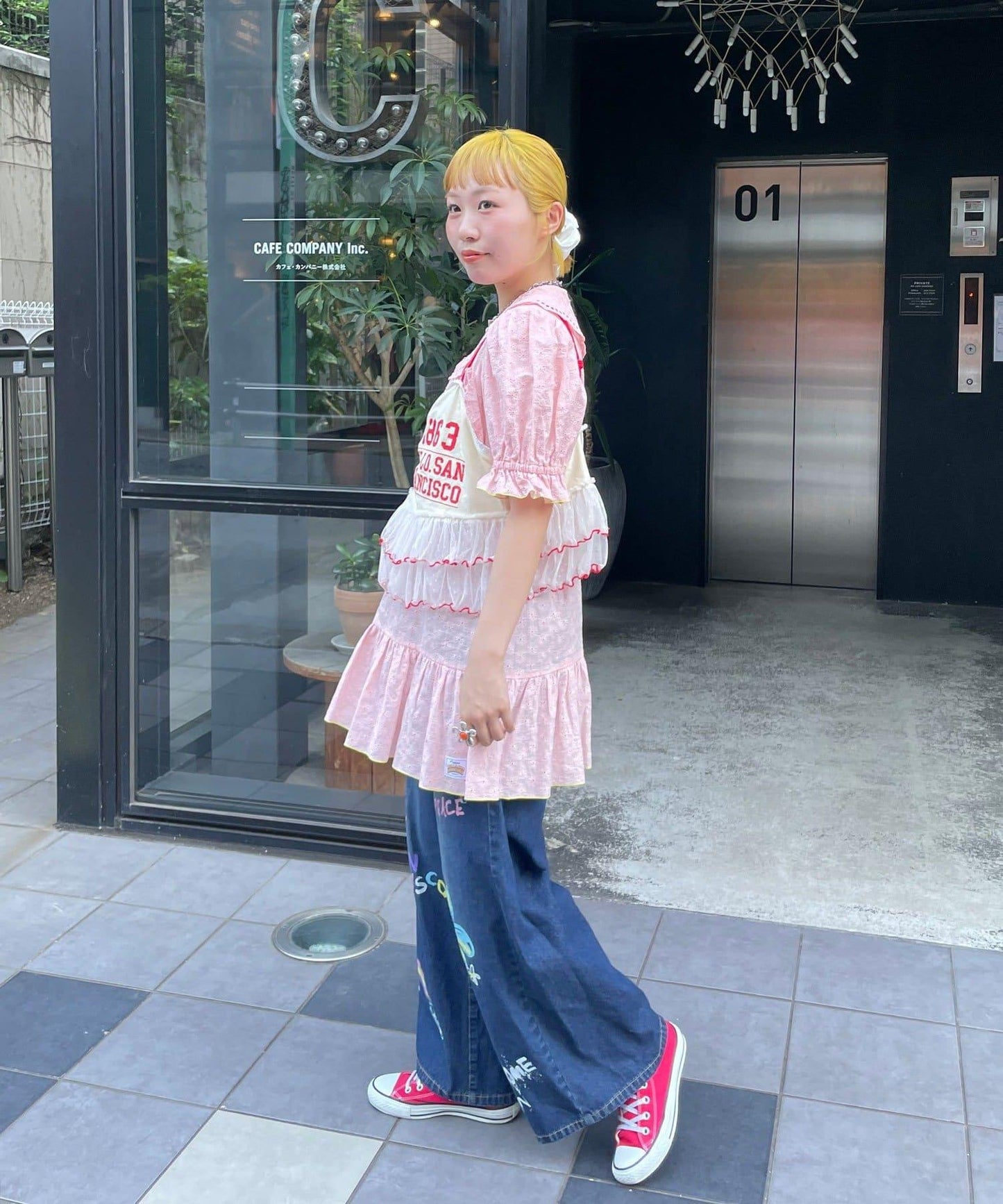 HELLO.SANFRANCISCO 彩色潑墨牛仔褲