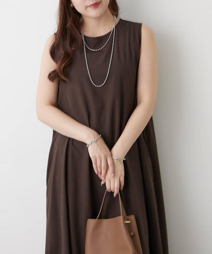 優美廓形 無袖 氣球連衣裙