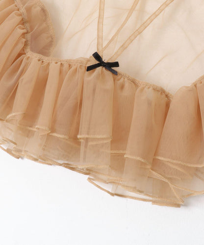 ESTHE TULLE PEPLUM RUFFLE TOP 荷葉邊上衣