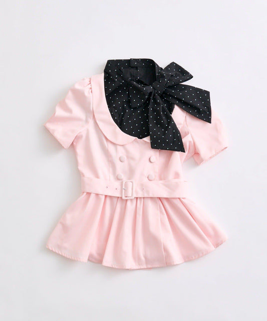 網紅合作款 miko ribbon peplum jacket 夾克