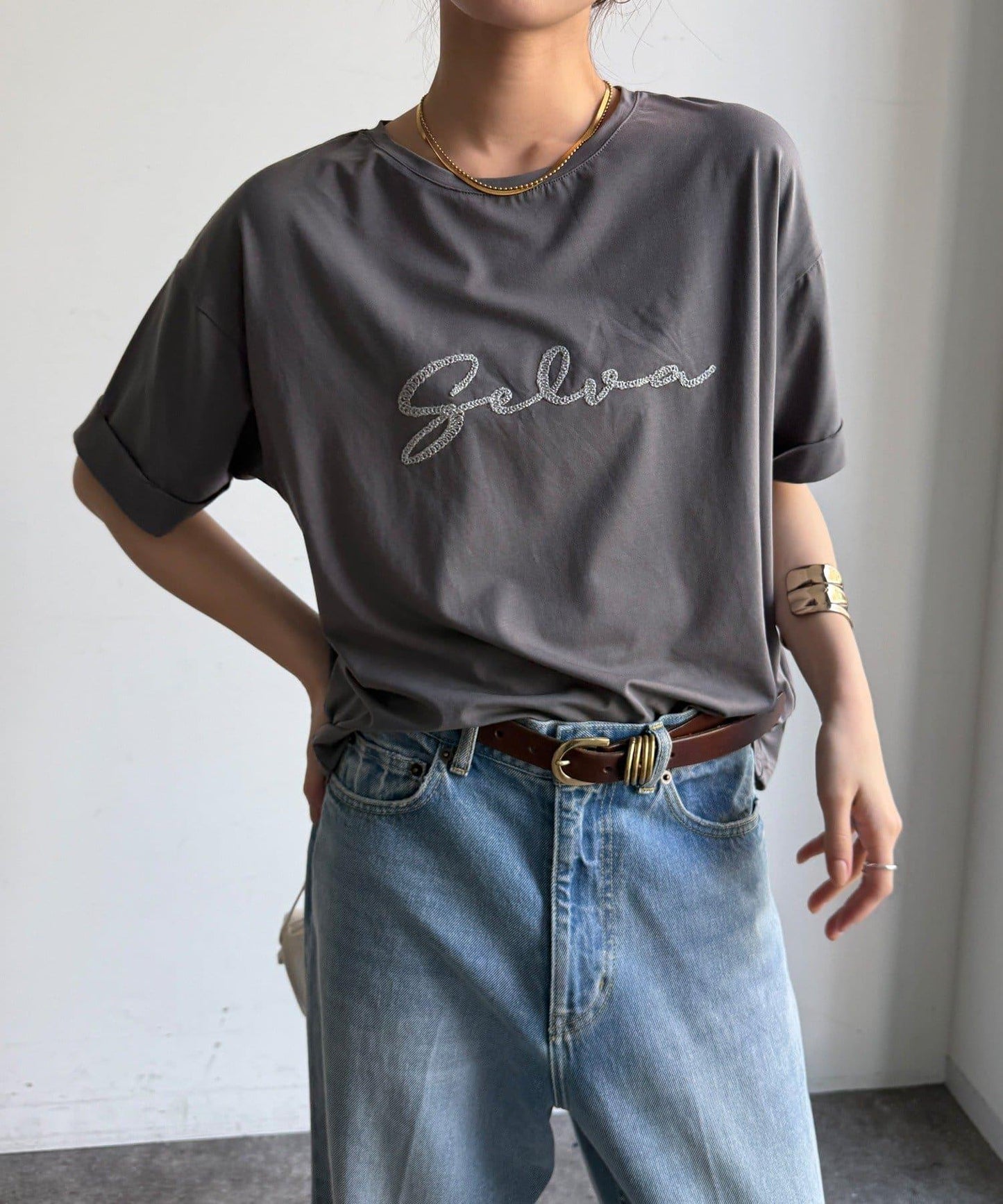 繩線刺繡Logo TEE