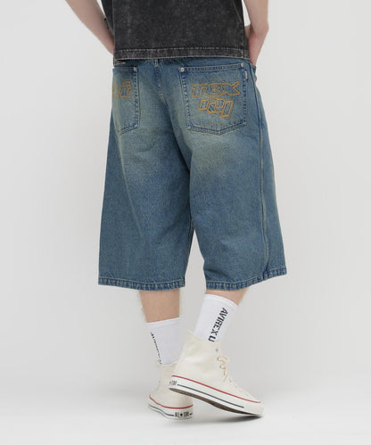 GOALERS EMBROIDERY DENIM 刺繡牛仔短褲