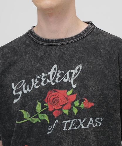 《直営店限定》 FADE T-SHIRT SWEETEST OF TEXAS 印花T恤
