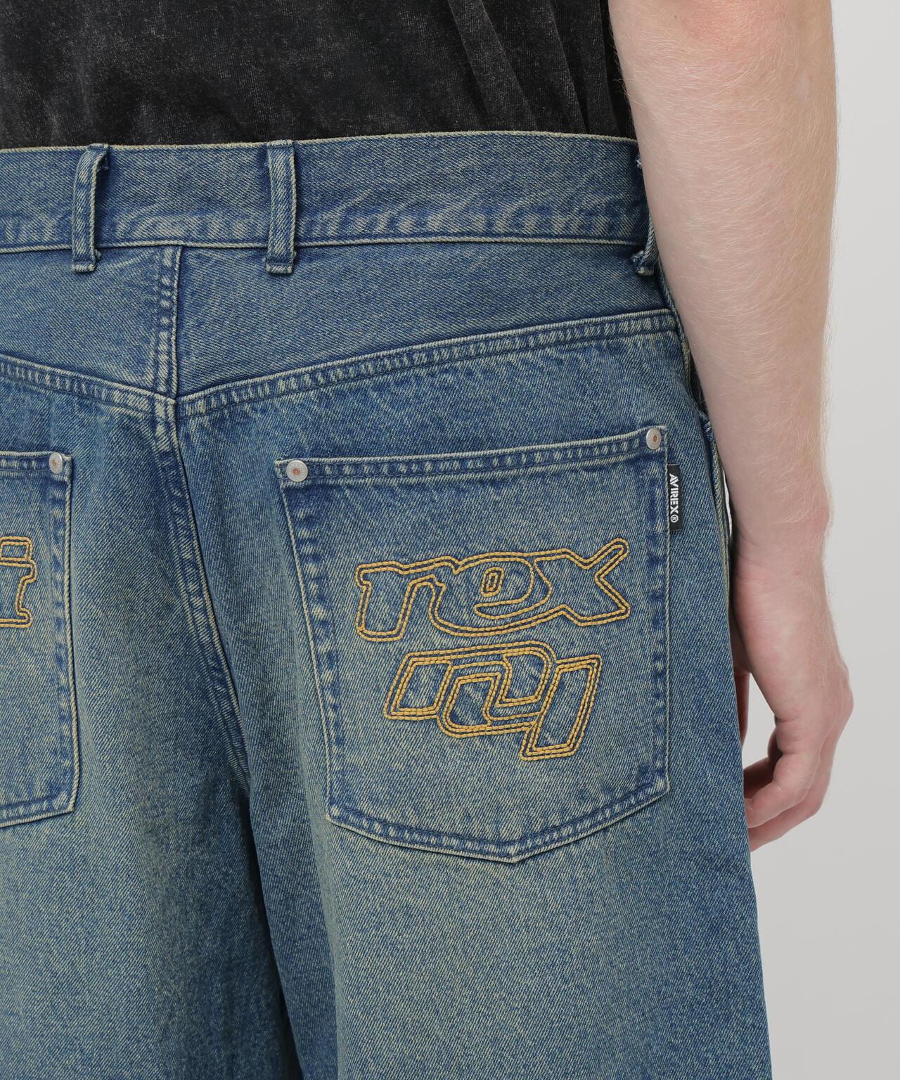 GOALERS EMBROIDERY DENIM 刺繡牛仔短褲