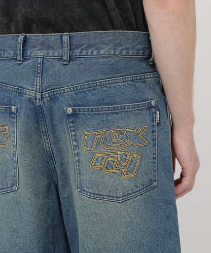 GOALERS EMBROIDERY DENIM 刺繡牛仔短褲
