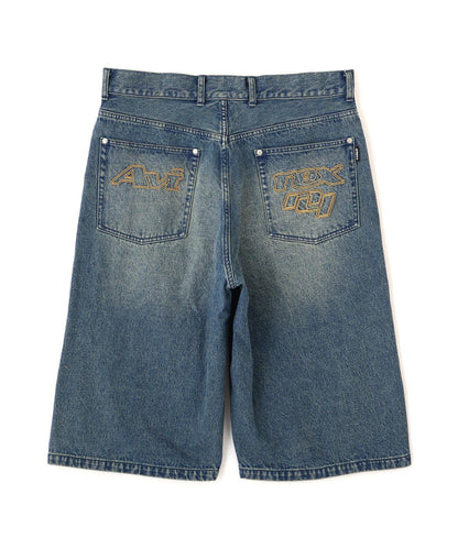 GOALERS EMBROIDERY DENIM 刺繡牛仔短褲